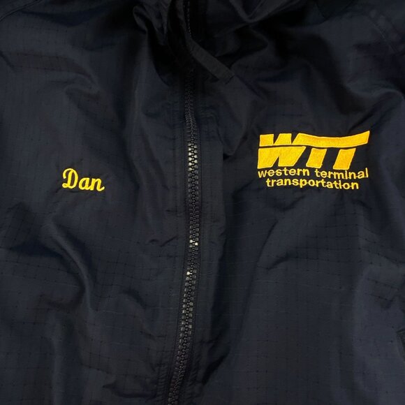Vintage WTT Western Terminal Transportation Jacket XL Nebraska Advertising - Picture 4 of 11